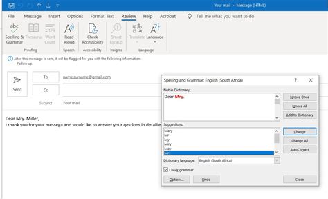How to Turn On Grammar Check and Spell Check in Outlook.
